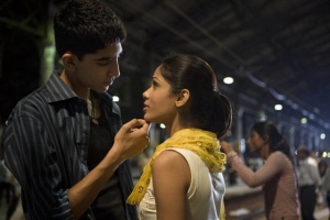 Jamal and Latika in Slumdog Millionaire 